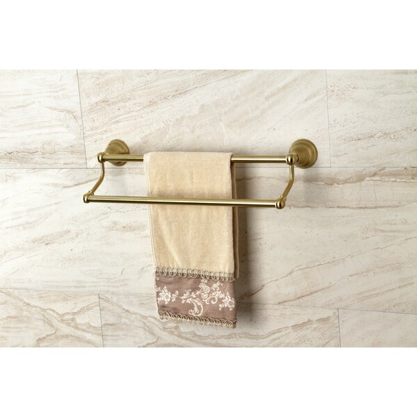 18Inch Dual Towel Bar, Brushed Brass